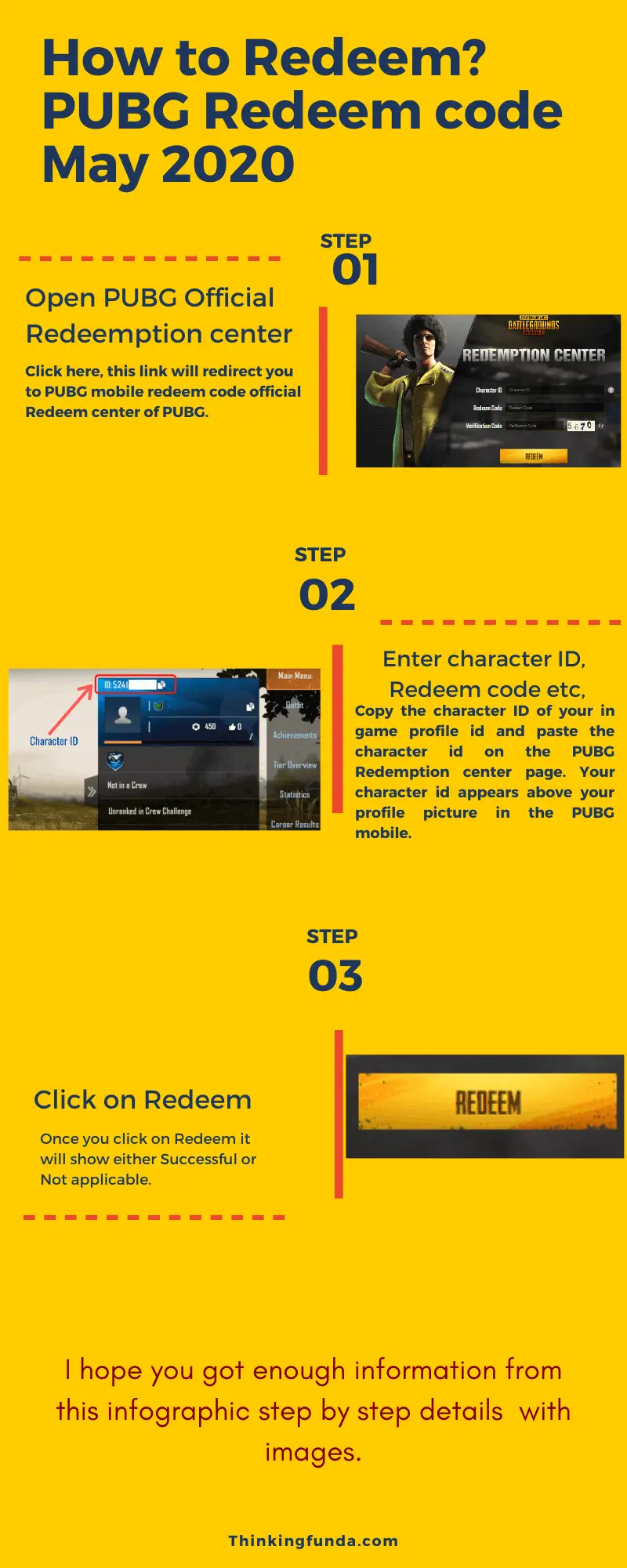 Get Exclusive PUBG Mobile Redeem Code and Unlock Exciting Rewards 2 PUBG Redeem code may 2020 Infographic