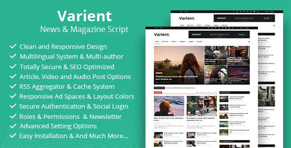 Varient 1.8.0 Nulled - News & Magazine Script