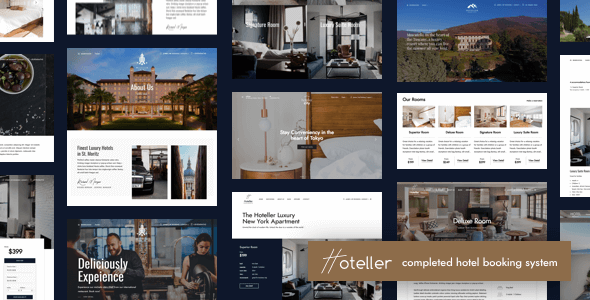 Hoteller 48 Nulled Hotel Booking WordPress Theme