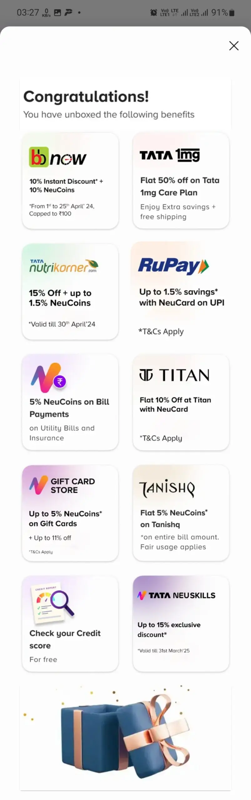 HDFC NEU Plus and Infinity Credit Card: Your Key to Exclusive Rewards and Benefits in 2024 2 Screenshot 20240416 032731 Tata Neu scaled